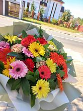 Букет цветов из:  Герберы #REPLACE_PRED# Котово